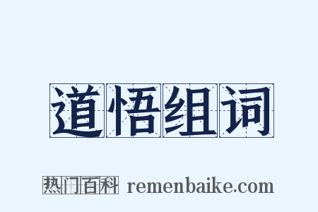 道悟组词是什么意思的图片